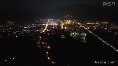 贵州丹寨县航拍夜景